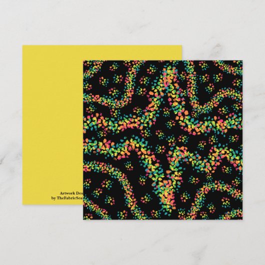 Rainbow Colored Seurat Style Pointillism Pattern カード (正面/裏面)