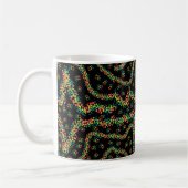 Rainbow Colored Seurat Style Pointillism Pattern コーヒーマグカップ (左)