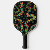 Rainbow Colored Seurat Style Pointillism Pattern ピックルボールラケット (裏面)