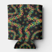 Rainbow Colored Seurat Style Pointillism Pattern 缶クーラー (裏面)