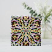 Rainbow Colored String Rope Pattern Art カード (スタンド正面)
