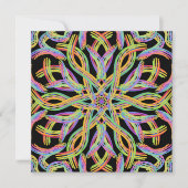 Rainbow Colored String Rope Pattern Art カード (正面)