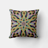 Rainbow Colored String Rope Pattern Art クッション (裏面)