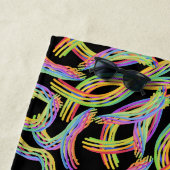Rainbow Colored String Rope Pattern Art ビーチタオル (インサイチュ)