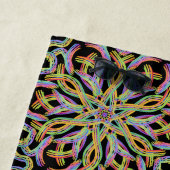 Rainbow Colored String Rope Pattern Art ビーチタオル (インサイチュ)