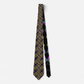 Rainbow Colored String Rope Repeating Pattern   ネクタイ (正面)