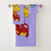Rainbow colorful dragons cartoon  バスタオルセット (インサイチュ)