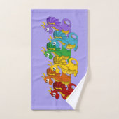 Rainbow colorful dragons cartoon  バスタオルセット (ハンドタオル)