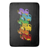 Rainbow colorful dragons cartoon  バスマット (正面縦)
