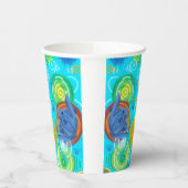 Rainbow colorful frogs cup 紙コップ (左)