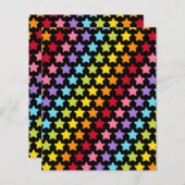 Rainbow Colorful Stars Scrapbook Papers (正面/裏面)