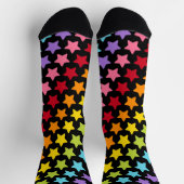 Rainbow Colorful Stars Socks ソックス (上部)