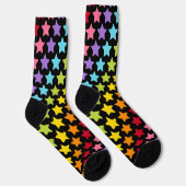 Rainbow Colorful Stars Socks ソックス (右)