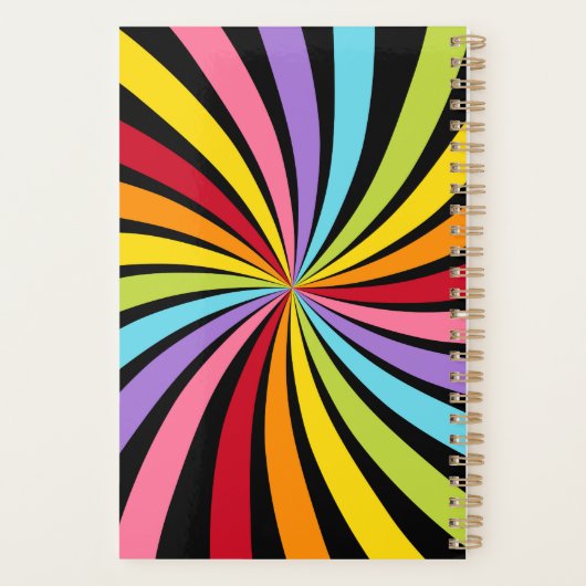 Rainbow Colors Print Planner Notebook プランナー手帳 (裏面)