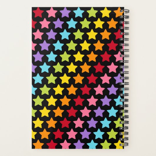 Rainbow Colors Stars Print Notebook Planner プランナー手帳 (裏面)