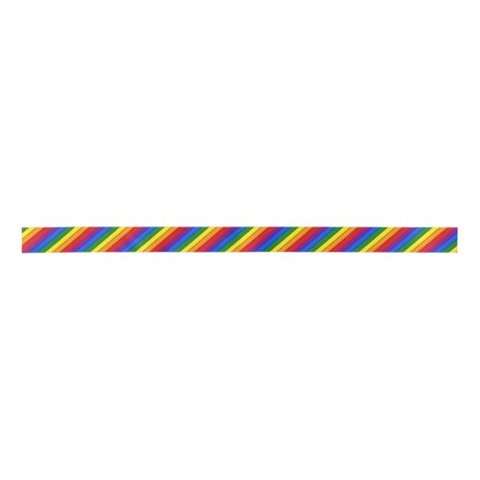 Rainbow colours ribbon サテンリボン (正面)