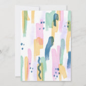 Rainbow Confetti Girl 5th Birthday Party 招待状 (裏面)