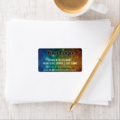 Rainbow Cosmic Galaxy Stars Artisan Company Logo ラベル (インサイチュ)