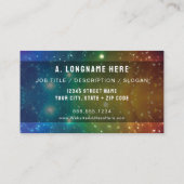 Rainbow Cosmic Galaxy Stars Artisan Company Logo  名刺 (裏面)