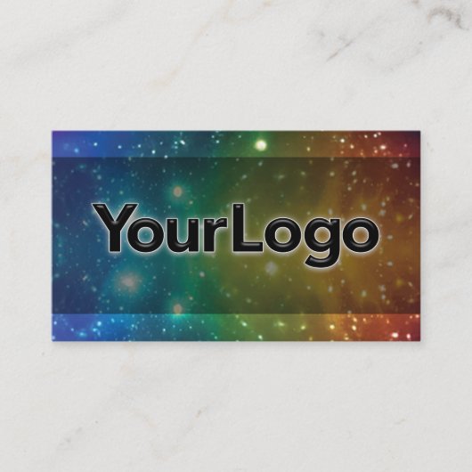 Rainbow Cosmic Galaxy Stars Artisan Company Logo  名刺 (正面)