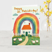 Rainbow Cottage St Patricks Day Card カード (黄色い花)