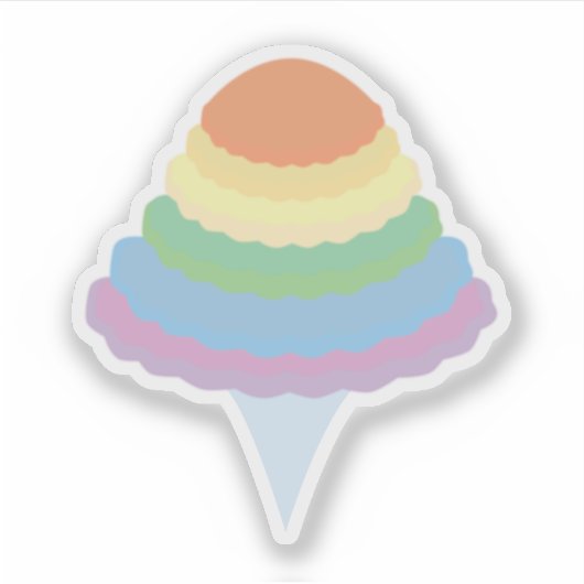 Rainbow Cotton Candy  シール (正面)