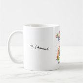 Rainbow Crayon Sun Worlds Greatest Teacher コーヒーマグカップ (左)