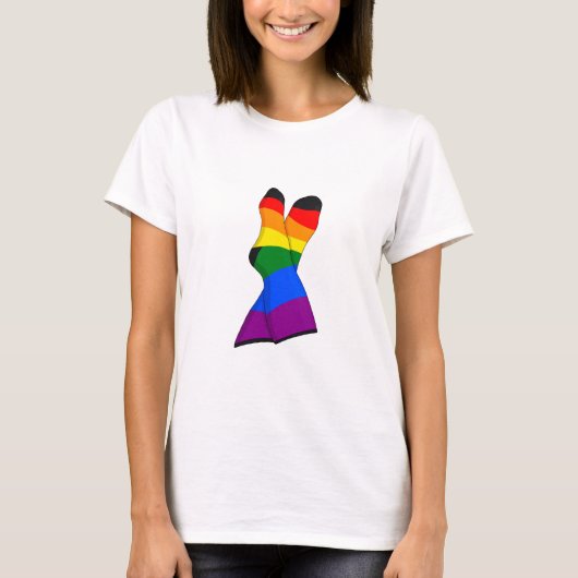 Rainbow Crossed Legs Tシャツ (正面)