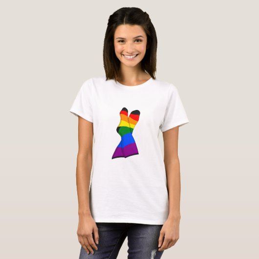 Rainbow Crossed Legs Tシャツ (正面フル)