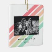 Rainbow Custom Personalized Photo Ornament  セラミックオーナメント (右)