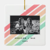 Rainbow Custom Personalized Photo Ornament  セラミックオーナメント (裏面)