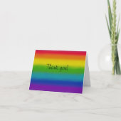 Rainbow Customizable Thank You Folded Note Card ノートカード (正面)