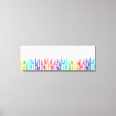 Rainbow Cutlery Modern Transparent Minimalist  キャンバスプリント (正面)