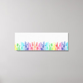 Rainbow Cutlery Modern Transparent Minimalist  キャンバスプリント