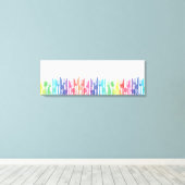 Rainbow Cutlery Modern Transparent Minimalist  キャンバスプリント (インサイチュ (ウッドフロア))