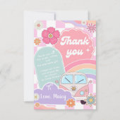Rainbow Daisy Car サンキューカード (正面)