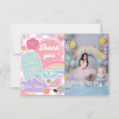 Rainbow Daisy Car サンキューカード (正面)