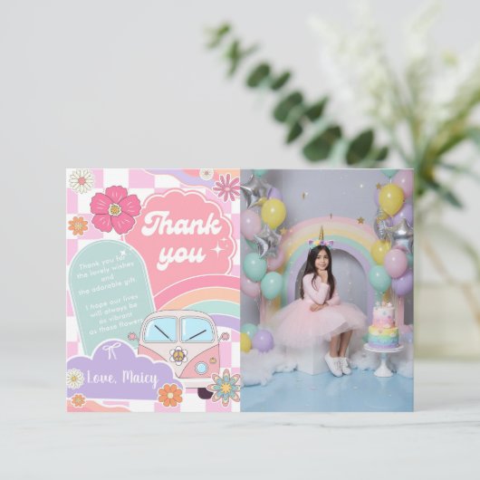 Rainbow Daisy Car サンキューカード (スタンド正面)