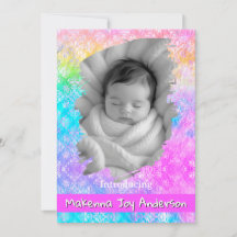 [Rainbow Damask] Soft Pastels Baby Girl Birth