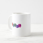 Rainbow Dice Coffee Mug コーヒーマグカップ (正面左)