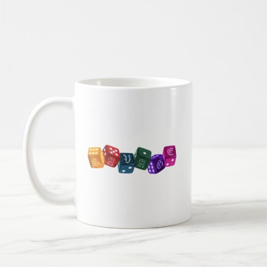 Rainbow Dice Coffee Mug コーヒーマグカップ (左)