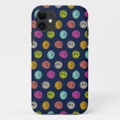 Rainbow Doodle Dot Confetti on Navy Wrapping Paper Case-Mate iPhoneケース (裏面)