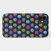 Rainbow Doodle Dot Confetti on Navy Wrapping Paper Case-Mate iPhoneケース (裏面(横))