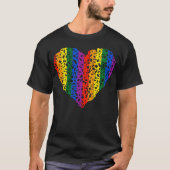 Rainbow Doodle Heart family Tシャツ (正面)