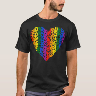 Rainbow Doodle Heart family Tシャツ
