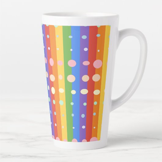 RAINBOW DOT SRIPES カフェラテマグ (右)