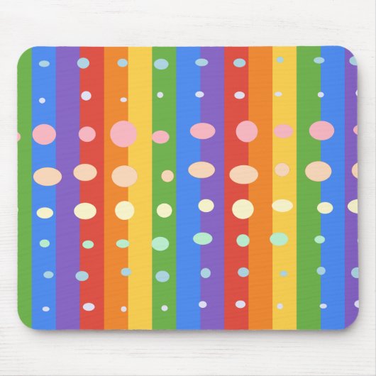 RAINBOW DOT STRIPES マウスパッド (正面)