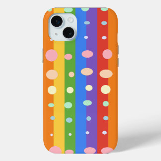 RAINBOW DOT STRIPES iPhone 15 MINIケース