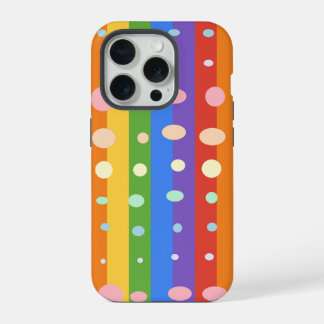 RAINBOW DOT STRIPES iPhone 15 PROケース