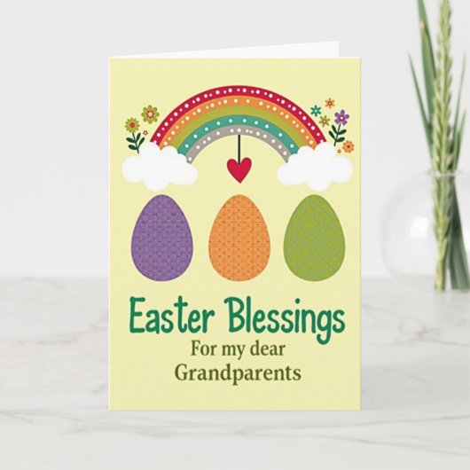 Rainbow Dots Easter Card カード (正面)